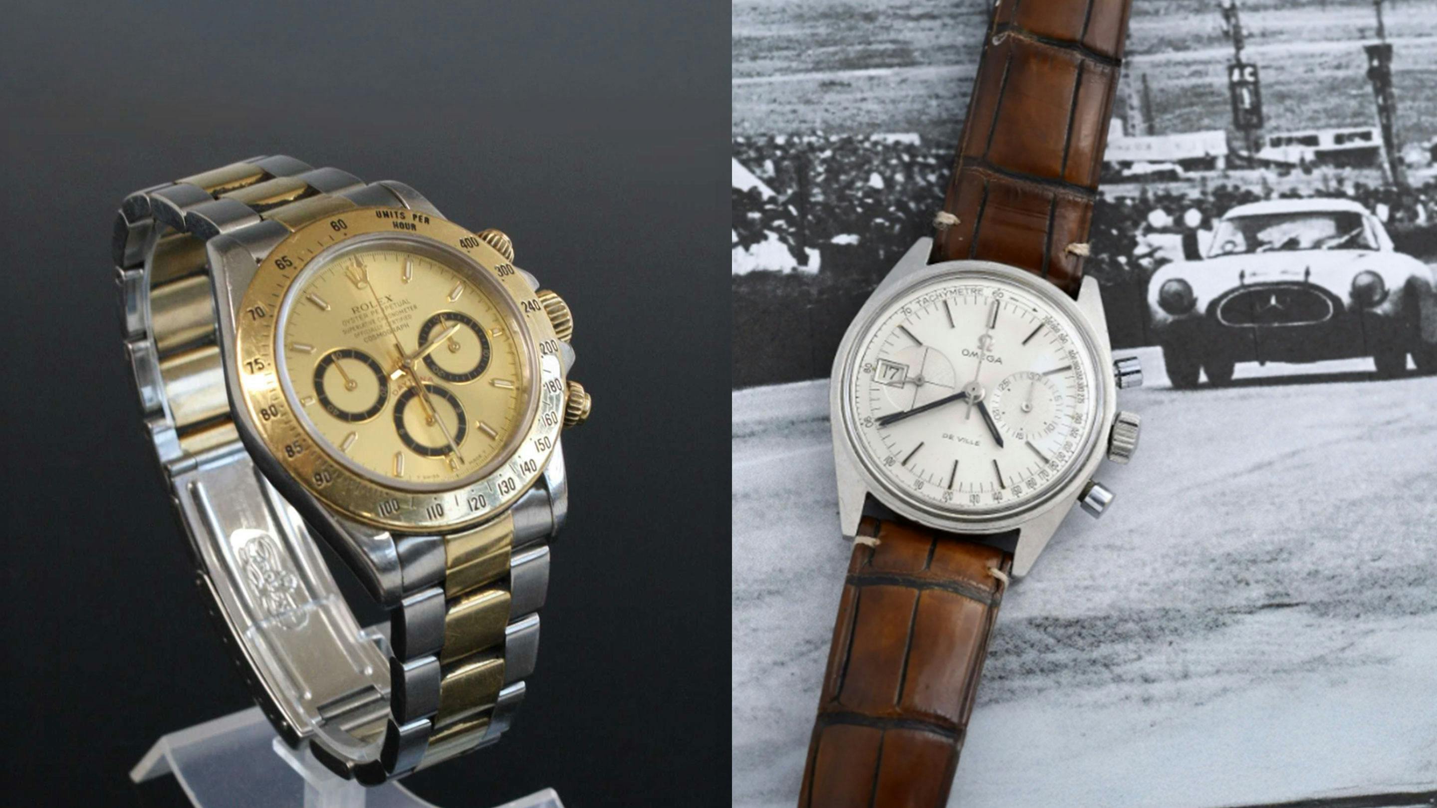 Bring a Loupe: A Five-Digit "Inverted Six" Rolex Daytona, A Cartier Tortue Monopoussoir, A Omega Chronographe de Ville Sport, And More