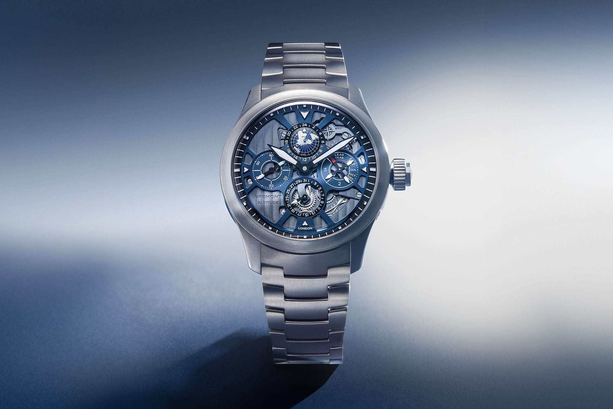 Introducing – The Bremont Altitude Perpetual Calendar GMT Mono-Pusher Skeleton