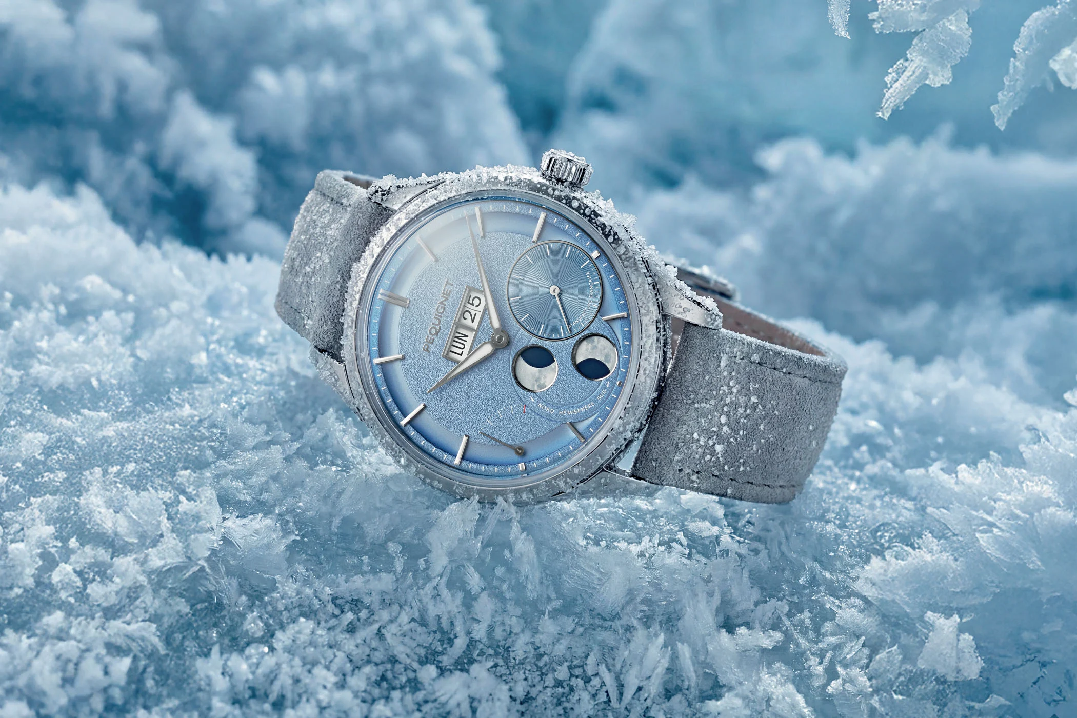 Introducing – The Pequignet Royale Paris Large Date and Moon in Icy Blue